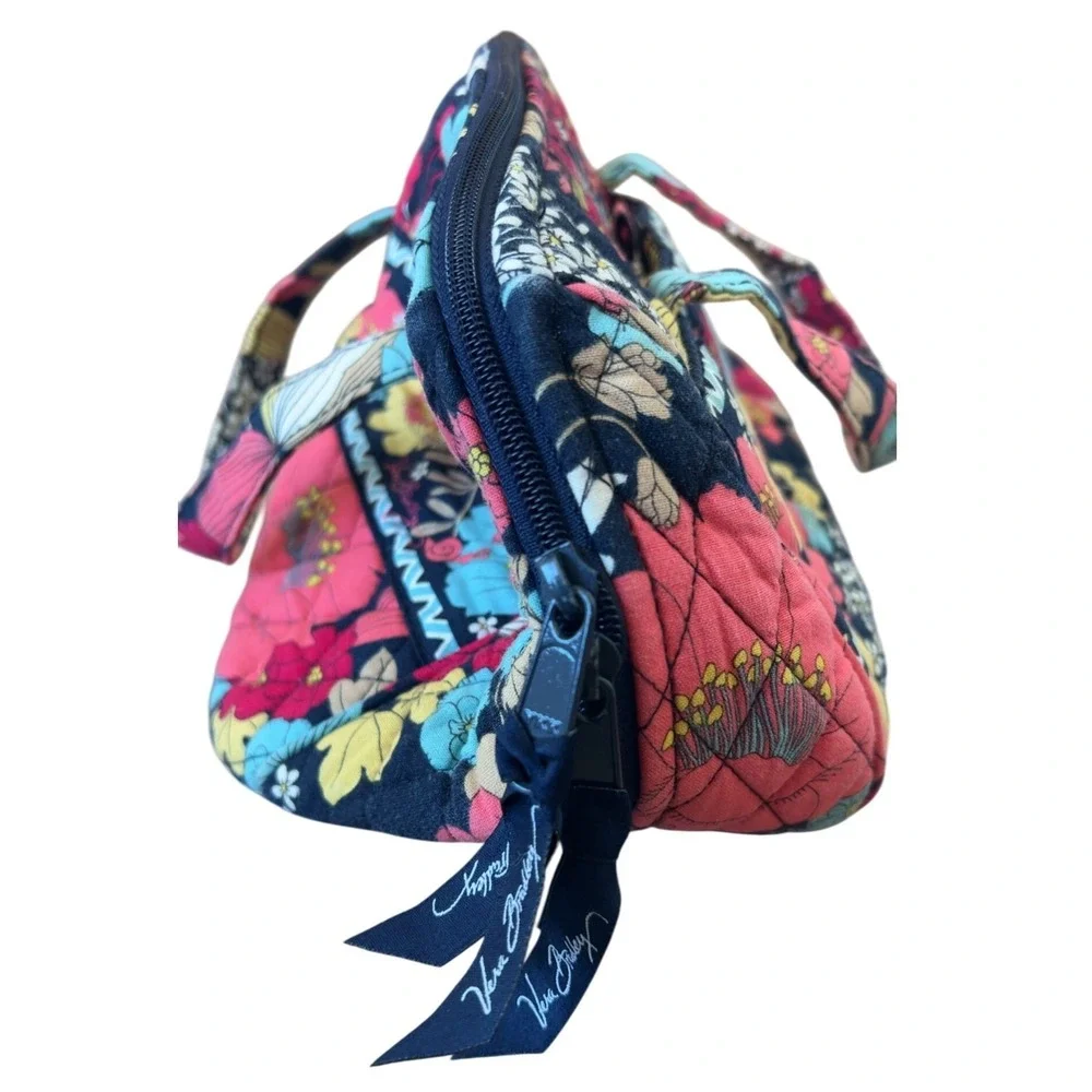 Vera Bradley plastic lined small lunch‎ tote or makeup bag - excellent condition